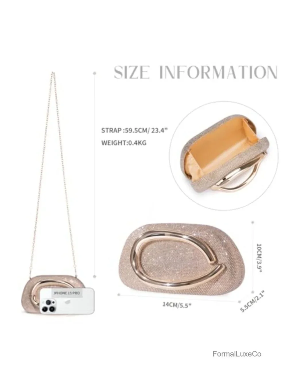 Rhinestone Evening Clutch Purse Velvet Metal Frame Shoulder Crossbody Wedding